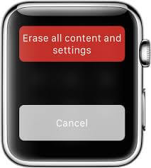 Erase All Contents and Settings - Apple Watch