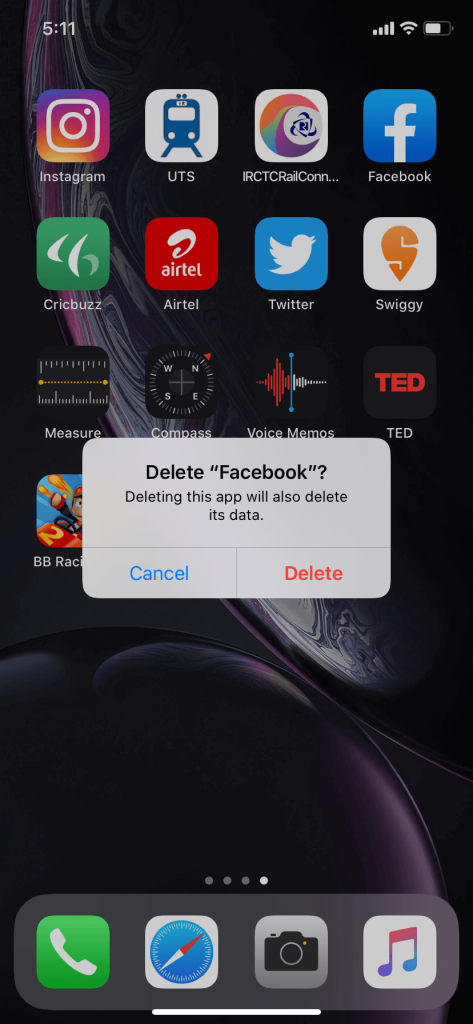 Delete apps on iPhone