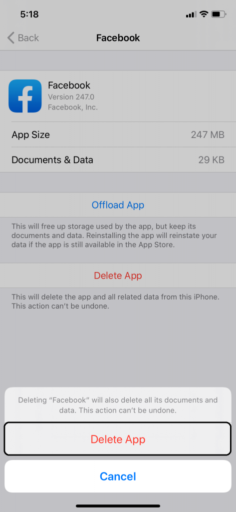 Delete iPhone apps