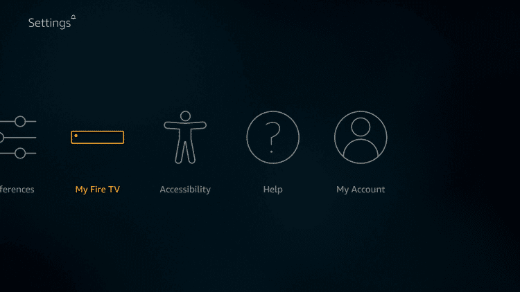 My Fire TV or Device option