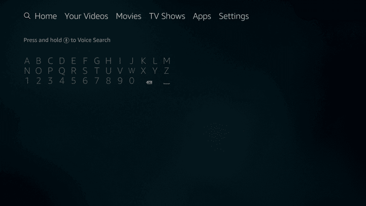 Firestick search icon