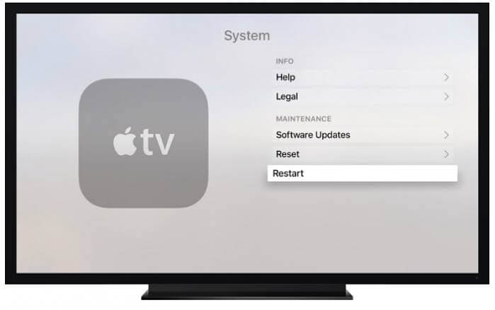 Restart Apple TV