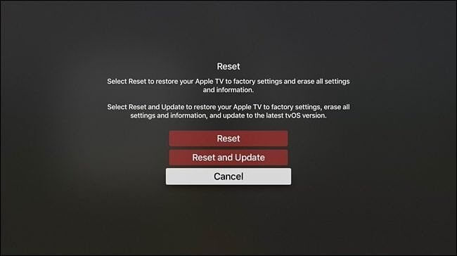 Restore Apple TV
