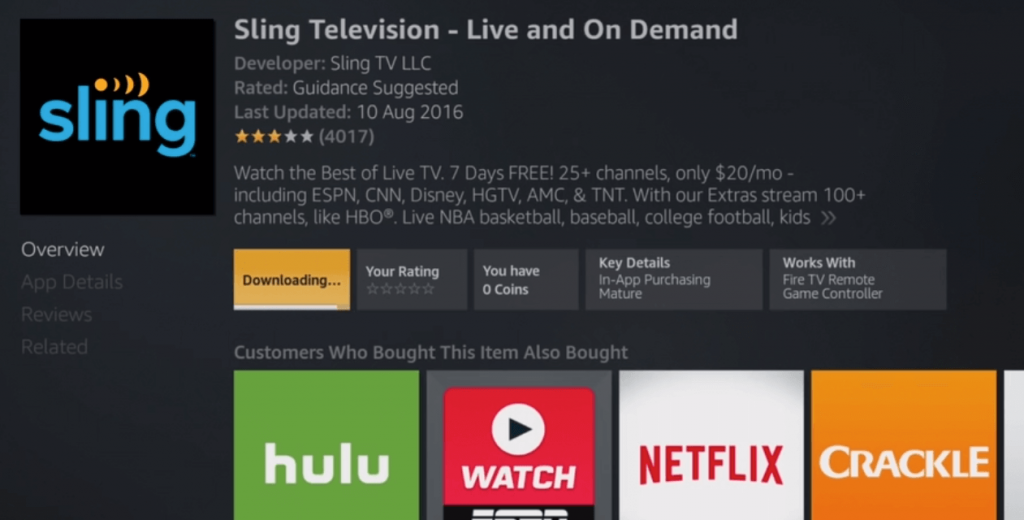 Sling TV on Firestick