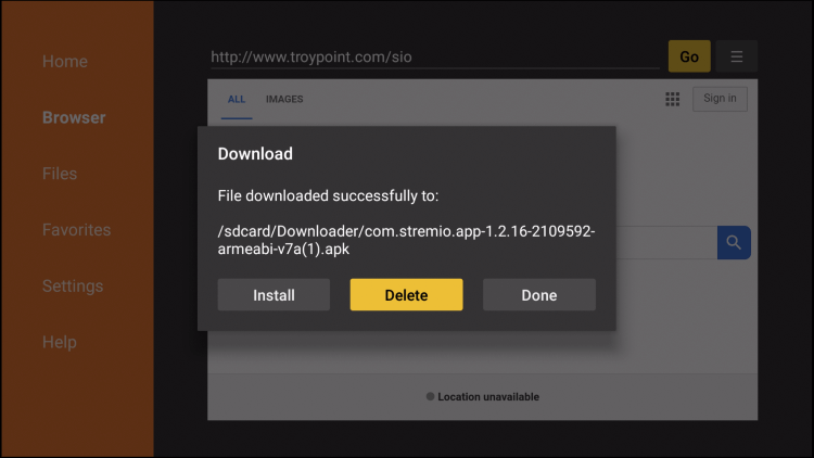 Install Stremio on Firestick