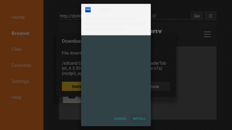 Install Vudu on Firestick