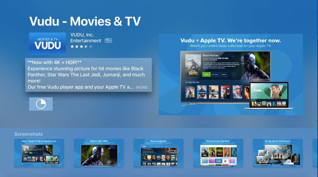 Vudu on Apple TV