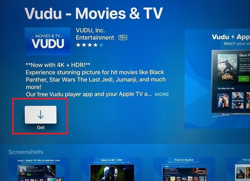 Vudu on Apple TV