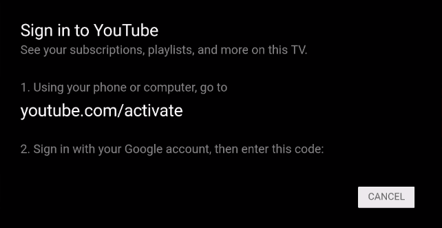 Activate Youtube