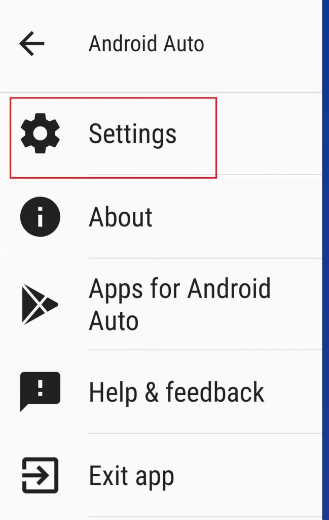 Android Auto Settings