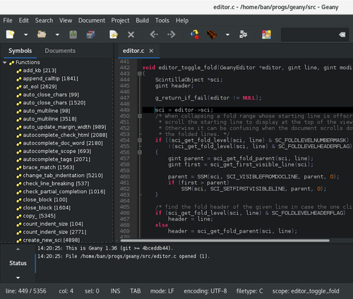 Geany - Best Text Editor for Ubuntu