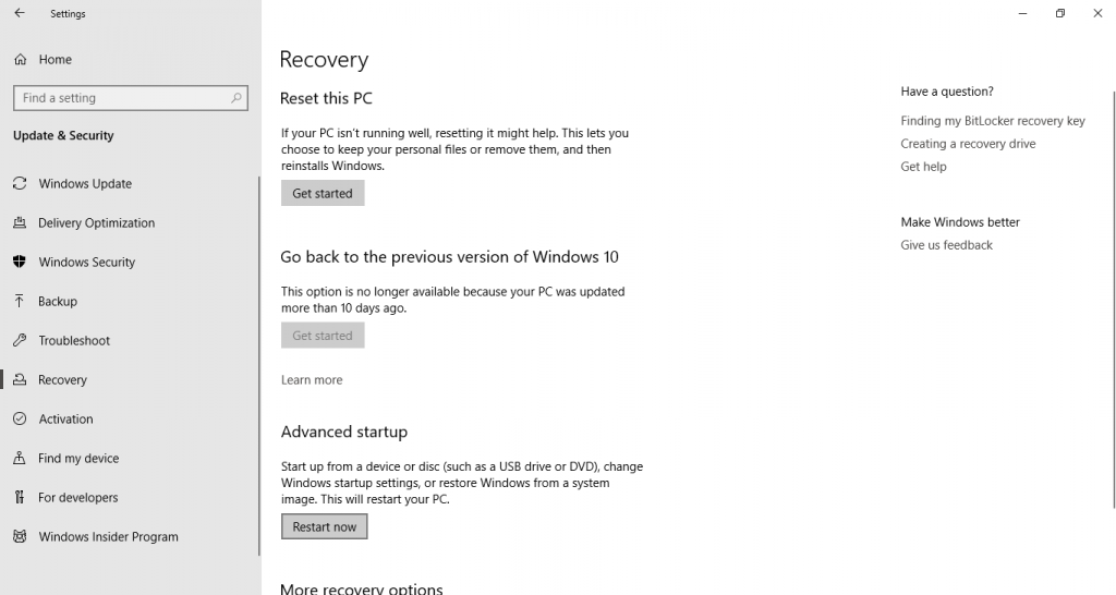 how to access bios windows 10