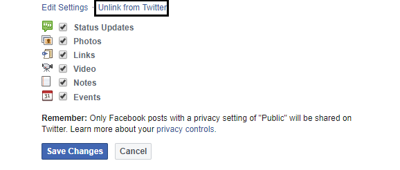 how to link facebook to twitter