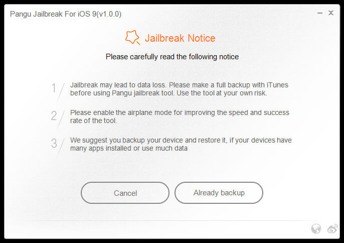 Jailbreak iPhone notice