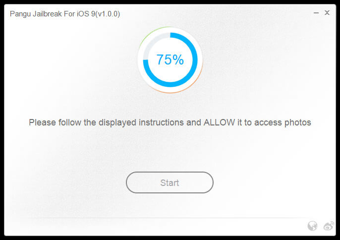 Click Start to Jailbreak iPhone
