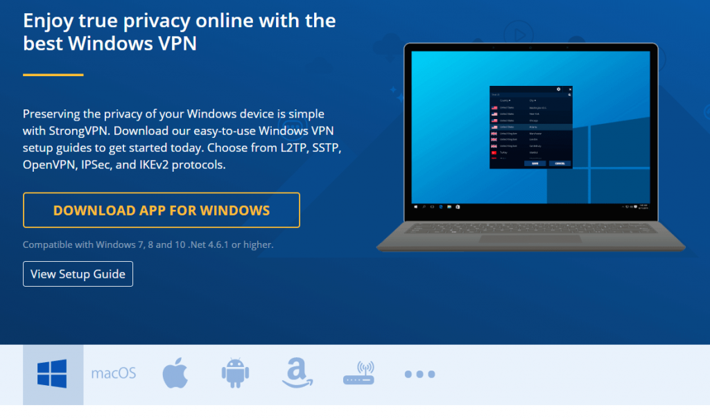 StrongVPN Supported Devices 