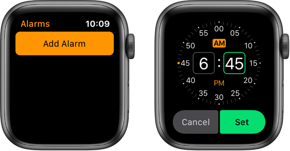 Set Alarm on Apple Watch