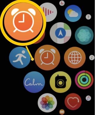 Alarms app on Apple Watch
