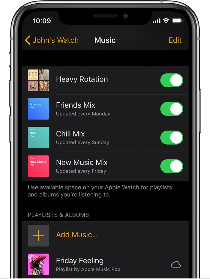 Apple Music on Apple Watch