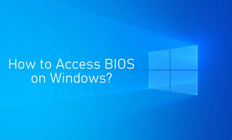 How to access bios on windows