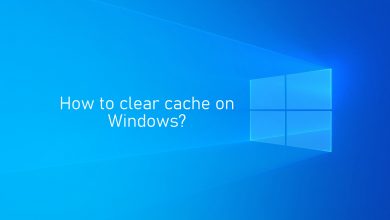 CLear cache on windows