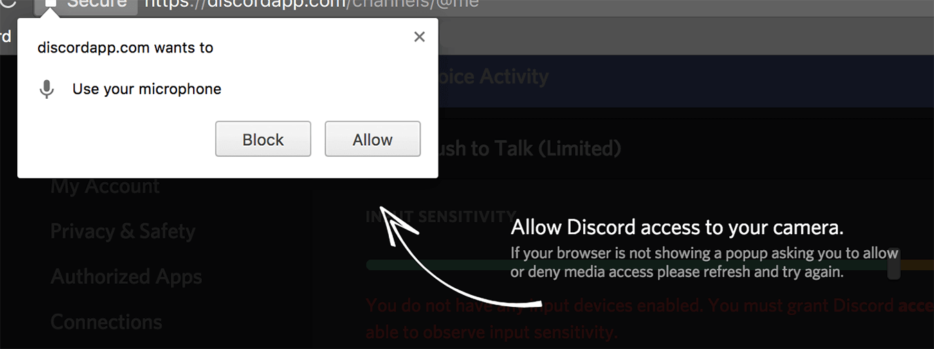 Click on Allow button