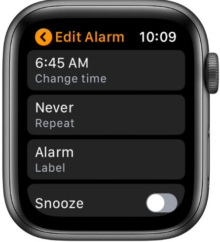 Edit Alarms on Apple Watch