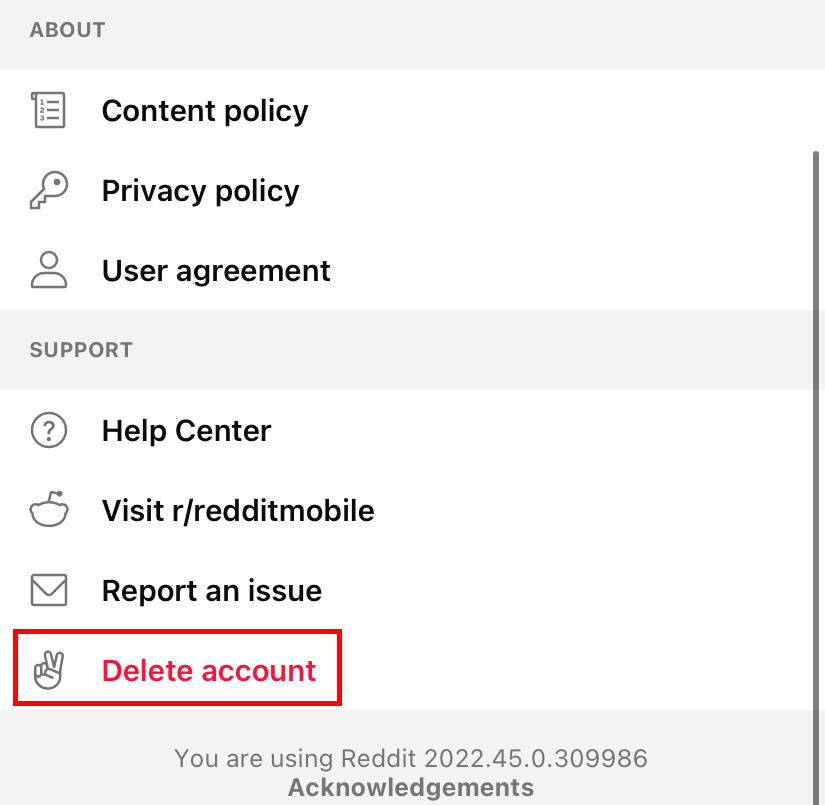 How to Delete Reddit Account Using Mobile
