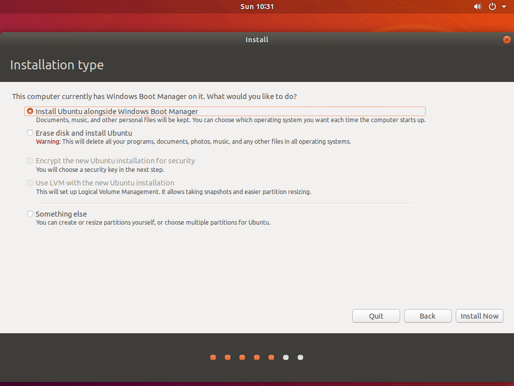 Install Ubuntu Alongside Windows 10