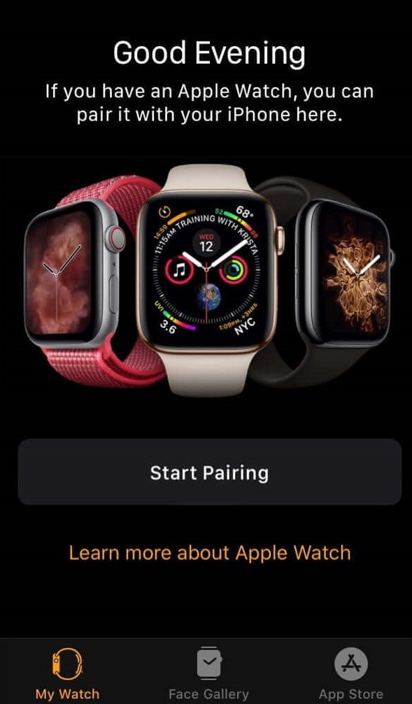 Pair Apple Watch with iPhone