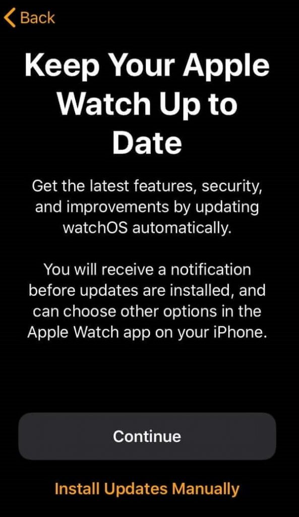 update Apple Watch 