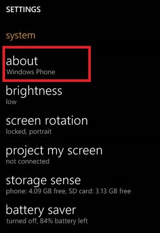 Reset Windows Phone