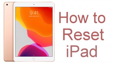 Reset iPad