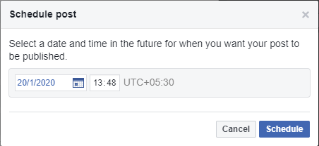Schedule Posts on Facebook