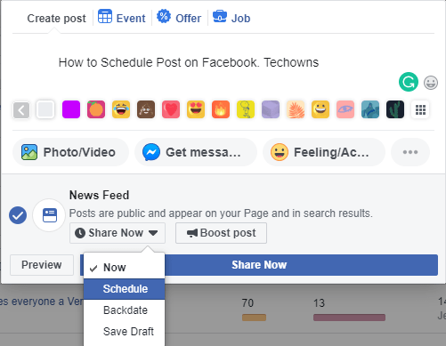 Schedule Posts on Facebook