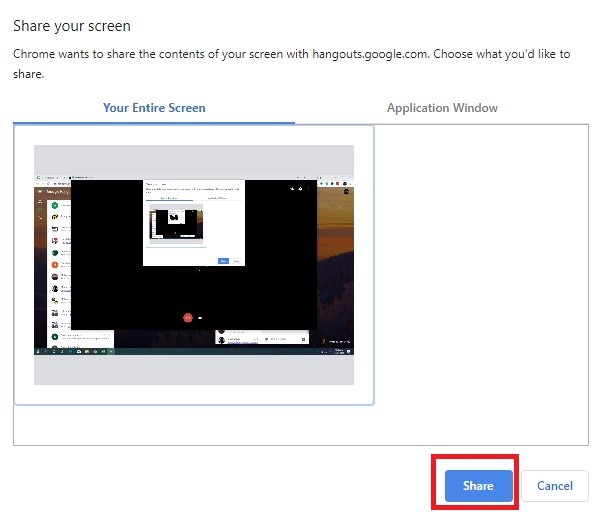 How to Share Screen on Hangouts