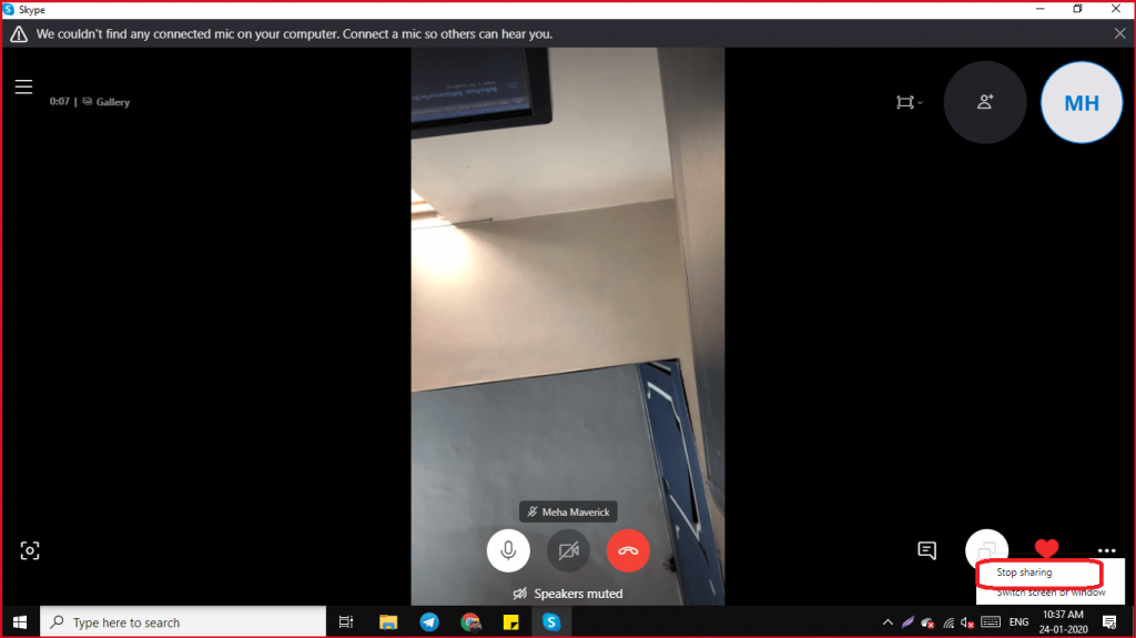 Share Screen on Skype