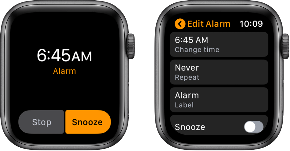 Stop and Snooze Alarms