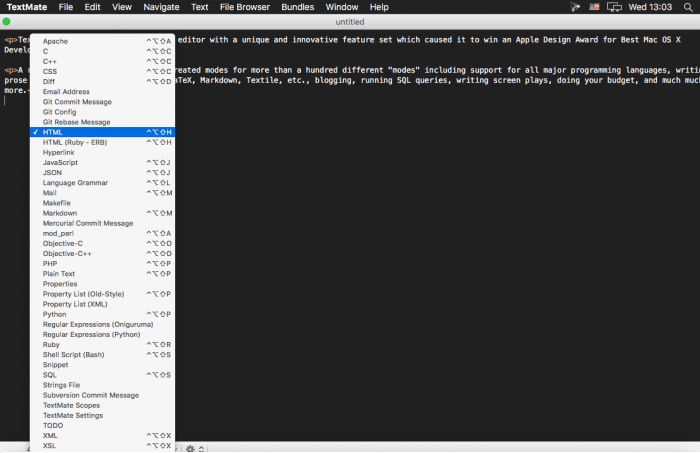 TextMate - Best Text Editor for Mac