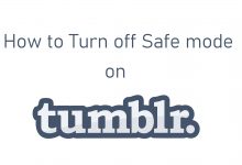Turn off safe mode on Tumblr