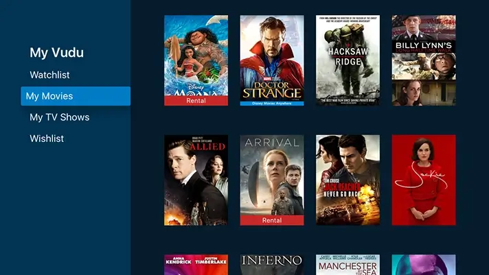 Vudu on Apple TV