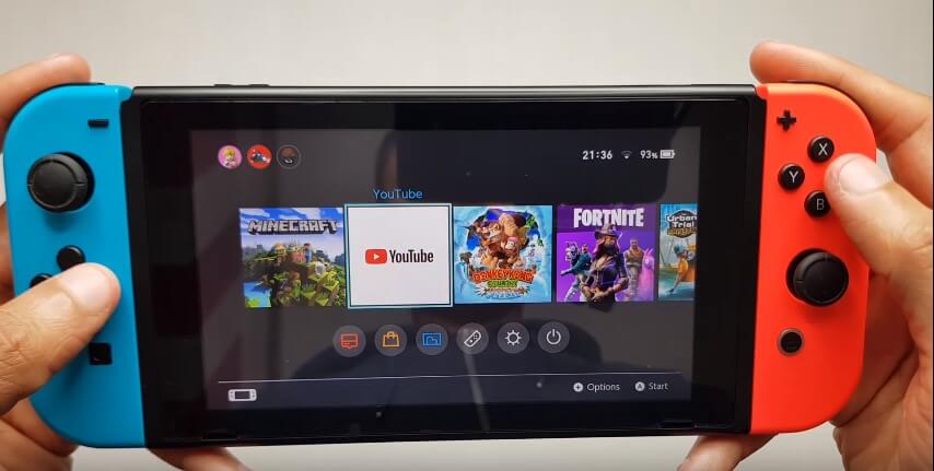 YouTube on Nintendo Switch