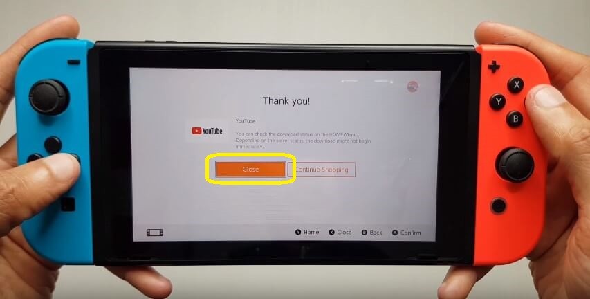 YouTube on Nintendo Switch