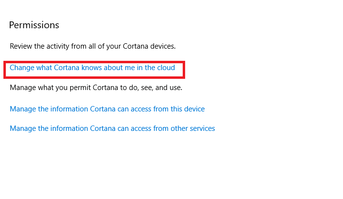 stop Cortana from saving search history