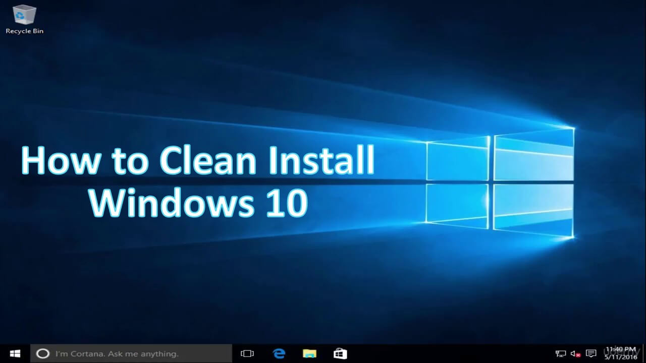 How to clean install windows 10 youtube riset