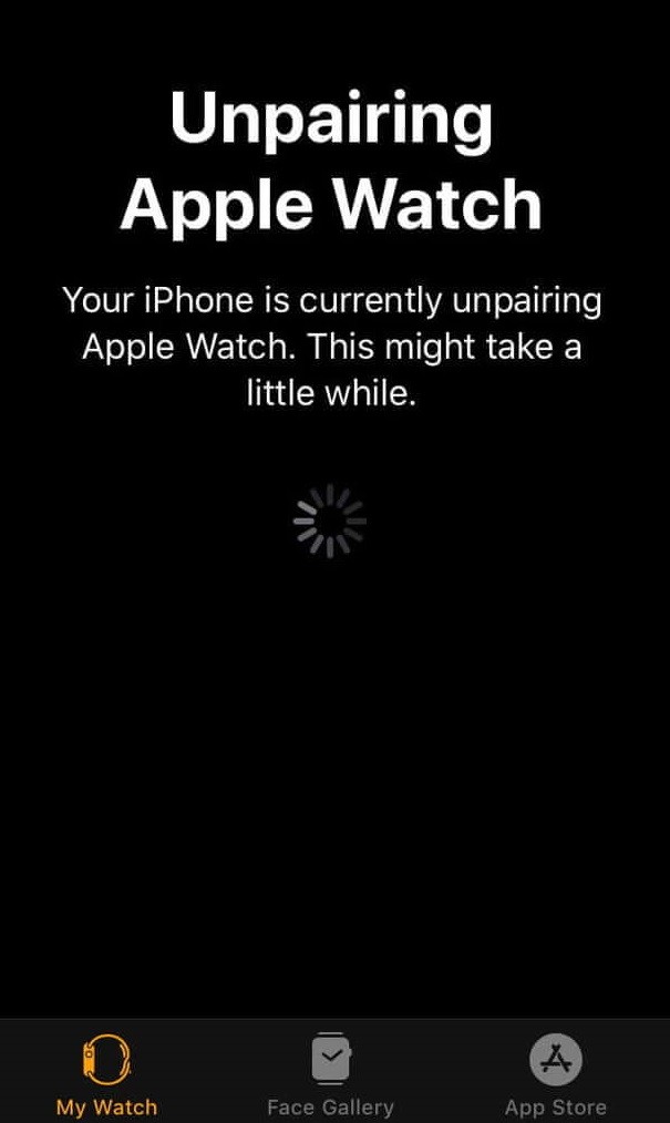 Unpair Apple Watch with iPhone