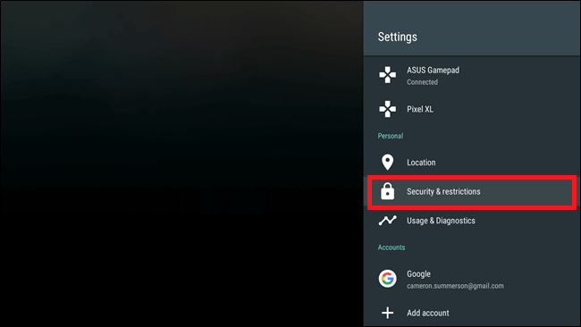 Enable Unknown source on Mi Box