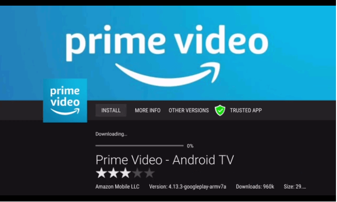 Install Amazon Prime video app on Mi Box