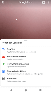 Choose Lens action - How to Scan QR Codes on Android?