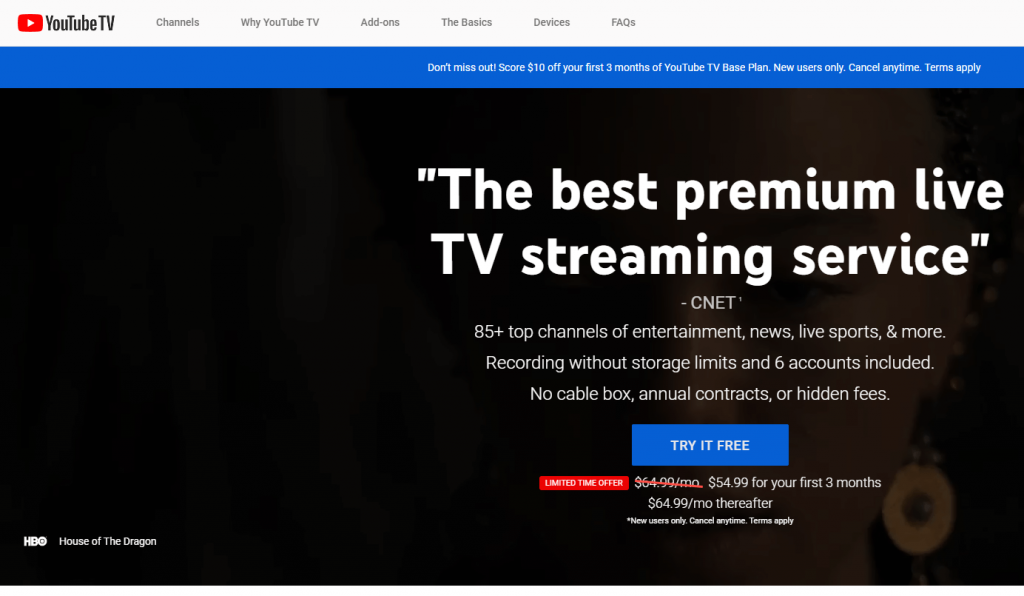 Chromecast YouTube TV